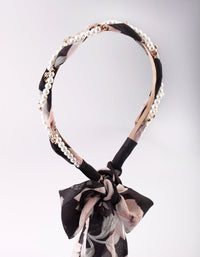 Twisted Diamante and Pearl Alice Band - link has visual effect only