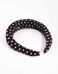 Black and White Padded Alice Band - link has visual effect only