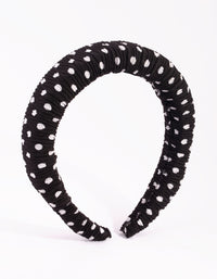 Black and White Padded Alice Band - link has visual effect only