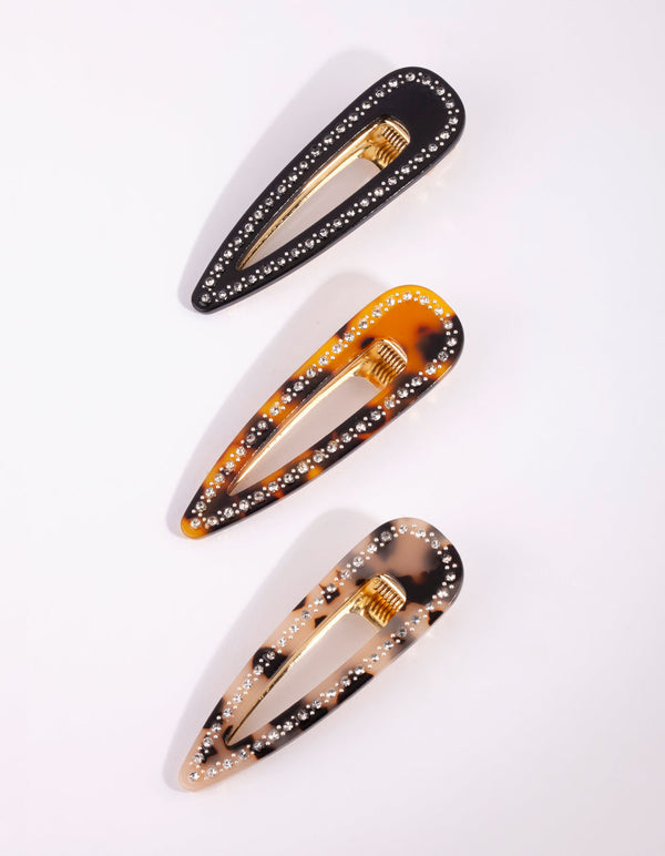 Gold Diamante Clip Pack