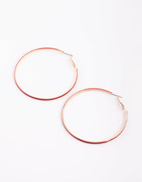 Red Glitter Hoop Earrings - link has visual effect only