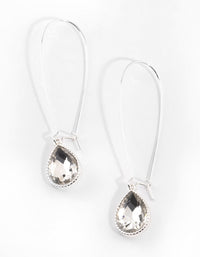 Silver Teardrop Hoop Earrings - link has visual effect only