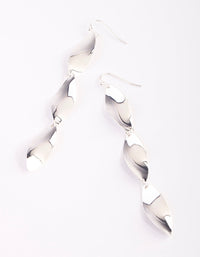 Silver Twisted Drop Earrings - link has visual effect only