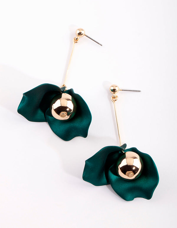 Green Statement Earrings
