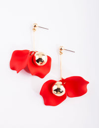 Red Statement Drop Earrings - link has visual effect only