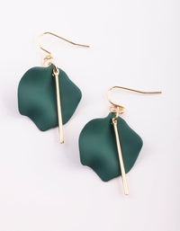 Green Rose Drop Earrings - link has visual effect only