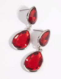 Red Teardrop Earrings - link has visual effect only