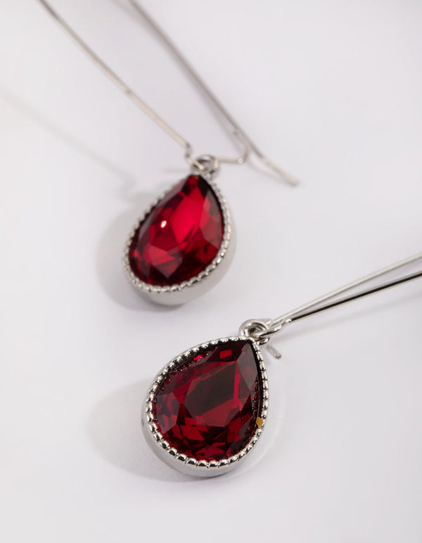 Red Teardrop Earrings