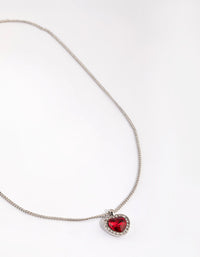 Red Diamante Pendant Necklace - link has visual effect only