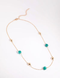 Green Beaded Necklace - link has visual effect only