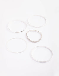 Zilveren Diamanten Bangle Pack - link has visual effect only