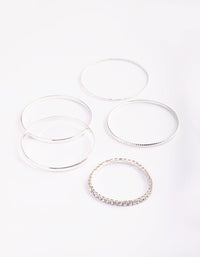 Zilveren Diamanten Bangle Pack - link has visual effect only