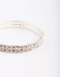 Silver Diamante Stretch Bracelet - link has visual effect only