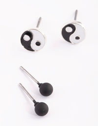 Black and White Yin Yang Earring Pack - link has visual effect only