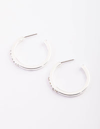 Silver Diamante Hoop Earrings - link has visual effect only