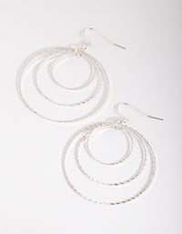 Silver Circular Drop Earrings - link has visual effect only