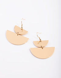 Gold Half Circle Drop Earrings - link has visual effect only