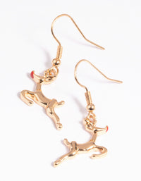 Prancing Deer Drop Earrings - link has visual effect only
