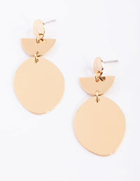 Gold Geometric Circle Drop Earrings - link has visual effect only