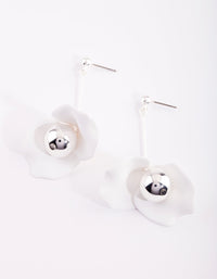 White Floral Statement Earrings - link has visual effect only