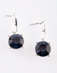 Navy Twisted Stone Drop Earrings - link has visual effect only