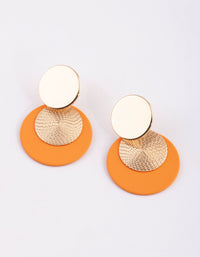 Yellow Circular Drop Earrings - link has visual effect only