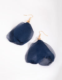 Navy Tassel Drop Earrings - link has visual effect only