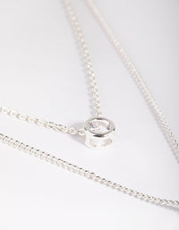 Silver Diamante Layered Necklace - link has visual effect only