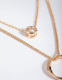 Gold Diamante Layered Necklace - link has visual effect only