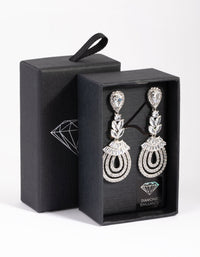 Vintage Diamond Simulant Drop Earrings - link has visual effect only