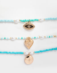 Acrylic Evil Eye Friendship Bracelet Pack - link has visual effect only