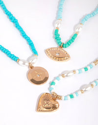 Acrylic Evil Eye Friendship Bracelet Pack - link has visual effect only
