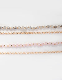 Acrylic Bead and Chain Friendship Bracelet Set - link has visual effect only