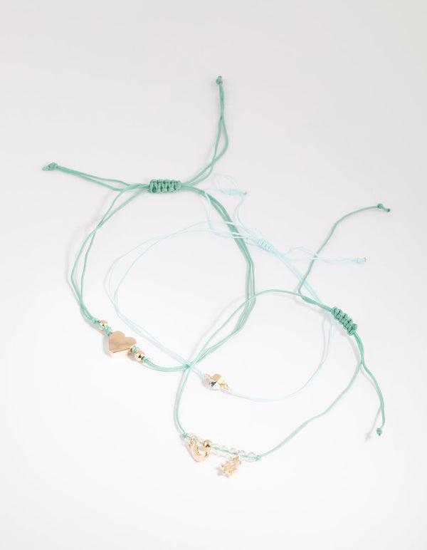 Green Celestial Freindship Bracelet Pack