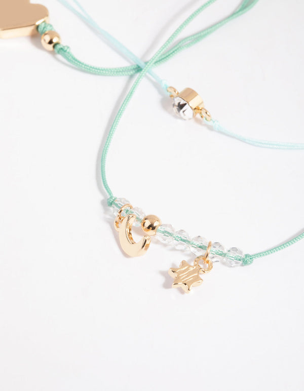Green Celestial Freindship Bracelet Pack