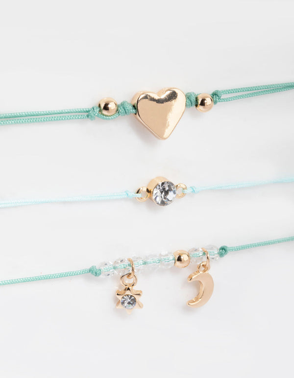 Green Celestial Freindship Bracelet Pack