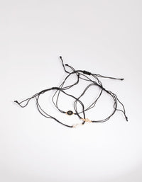Black Star and Pearl Friendship Bracelet Pack - link has visual effect only