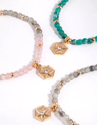 Acrylic Hex Charm Friendship Bracelet Pack - link has visual effect only