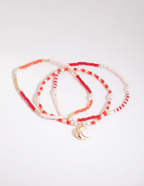 Acrylic Moon Friendship Bracelet Pack