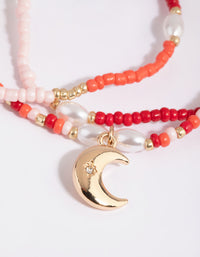 Acrylic Moon Friendship Bracelet Pack - link has visual effect only