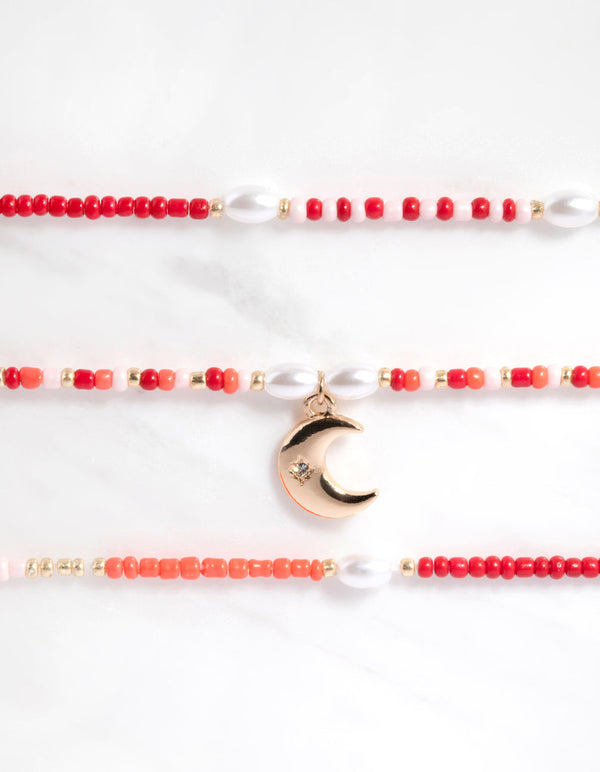 Acrylic Moon Friendship Bracelet Pack