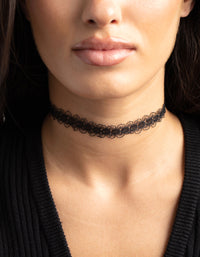 Gold Lace and Teardrop Choker Necklace Pack - link has visual effect only