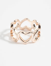 Rose Gold Heart Ring - link has visual effect only