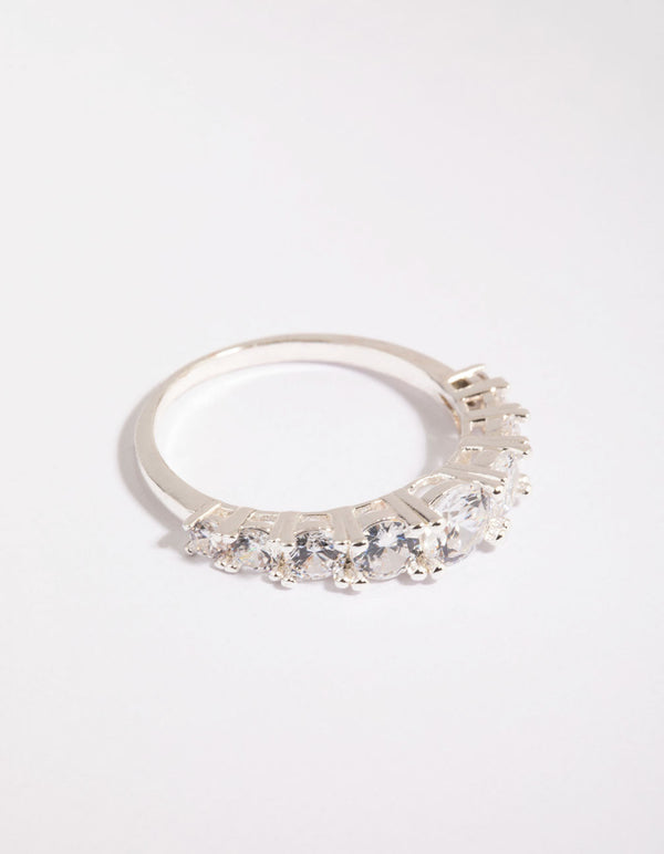 Silver Plated Ring with Cubic Zirconia