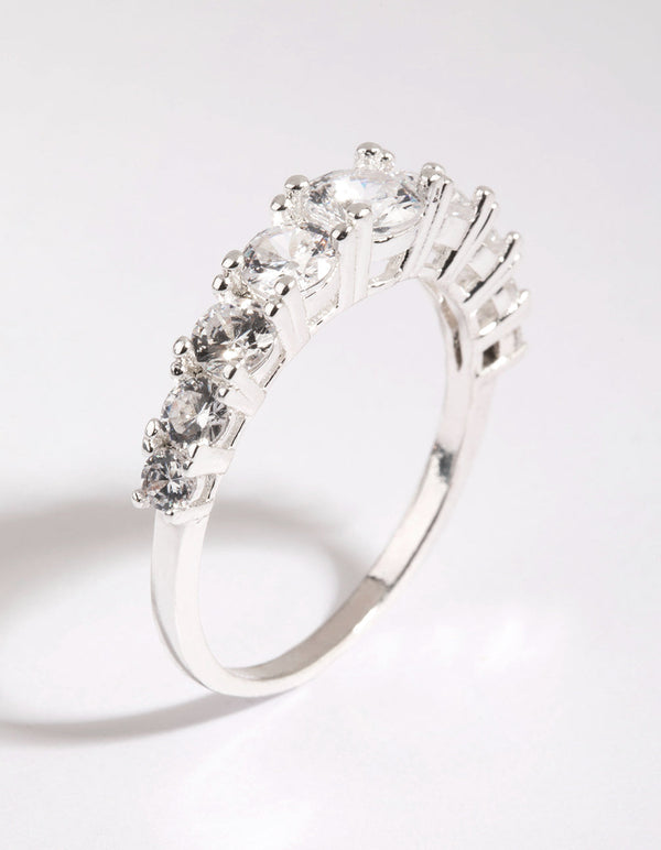Silver Plated Ring with Cubic Zirconia