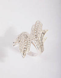 Silver Diamante Wing Ring - link has visual effect only