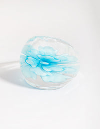 Blue Flower Ring - link has visual effect only