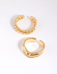 Gold Plated Rope Ring Set - link has visual effect only