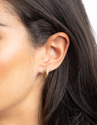 Gold Plated Sterling Silver Twisted Stud Earrings - link has visual effect only