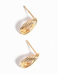 Gold Plated Sterling Silver Twisted Stud Earrings - link has visual effect only